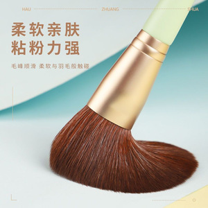 แปรงปัดแป้งฝุ่นขนาดใหญ่ 52 มม. ขนแปรงใยสังเคราะห์ ด้ามไม้ แปรงแต่งหน้า - Product Image 3
