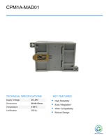 Module d'extension analogique I/O O-M-R PLC CPM1A-MAD01 d'occasion pour unités de contrôle de système CNC et automatisation industrielle
