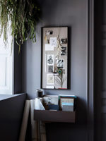 Cadre photo mural magnétique décoratif en acier inoxydable et bois massif, style coréen, pour entrée