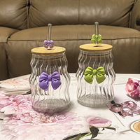 Tasse à café et jus créative en forme de nuage avec nœud papillon, paille intégrée, résistante aux hautes températures, design moderne, style Ins pour filles