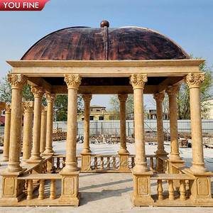 Columna de Mármol Blanco Tallada a Mano YOUFINE con Dama y Querubín, Estructura Clásica para Jardín de Propiedades - Product Image 3