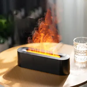 Penjualan laris 230ml penyebar aromaterapi api portabel mini pelembap udara ultrasonik pelembap udara USB simulasi penyebar minyak api 3D