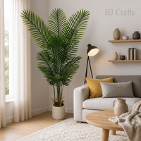 Palmier Papillon Artificiel Tropical de 1,8 m en Pot, Feuillage Vert Artificiel pour Salon, Bureau, Villa, Patio, Verdure au Sol