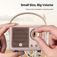 Altavoz Portátil de Estilo Retro para 5.3, Sonido Inalámbrico de Alta Fidelidad, Múltiples Modos de Reproducción, Recargable, Pantalla, Hogar y Oficina