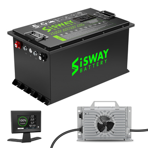 Golf Cart Battery 48V 100Ah 200Ah 300Ah Lithium Ion for 51.2V 105Ah with LCD Display - Product Image 1