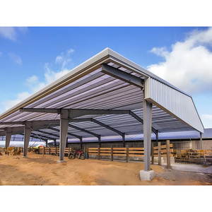 Estructura Metálica Prefabricada para Establos, con Corte y Soldadura, Estructura de Acero, Instalación Rápida, para Cría de Ganado Vacuno - Product Image 1