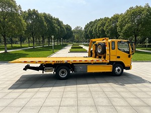 Promotion : Camion <span class=keywords><strong>de</strong></span> remorquage à plateau plat JAC 4x2 Diesel Manuel avec treuil 4T, pour dépannage routier léger et transport <span class=keywords><strong>de</strong></span> mini-excavatrices - Product Image 3
