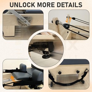 Máquina de <span class=keywords><strong>Pilates</strong></span> con Estructura Reforzada de Madera de Arce de Calidad Profesional, Rendimiento Confiable - Product Image 3