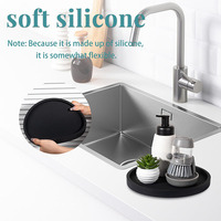 Silikon Badezimmer Tablett Runde Waschtisch Tablett Dekorative Seifen halter Küche Arbeits platte Organizer Couch tisch Dekor für Kerze