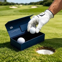 Emballage cadeau personnalisé pour balles de golf, boîtes en carton magnétique blanches unies pour balles de tennis de table