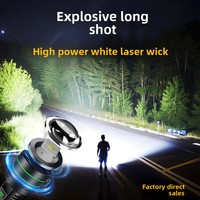 Lampe torche LED à zoom en alliage d'aluminium, étanche IP65, rechargeable, blanc super lumineux, longue durée de vie de la batterie, affichage LED, pour l'extérieur
