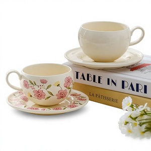 Taza de Café de Porcelana [<span class=keywords><strong>Wow</strong></span> Custom] con Plato y Logotipo Personalizado, Regalo de Boda, Venta al Por Mayor - Product Image 1