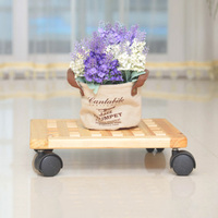 Grand pas cher en bois fleur planteur plateau boîte pliable pliable Pot support jambe support pour la décoration de jardin