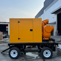Groupe électrogène diesel auto-amorçant refroidi par eau sur remorque, pompe portable haute pression, triphasé, faible bruit, démarrage 24V DC, OEM ATS