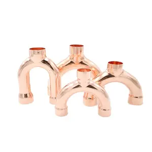 Hot Sale Y-Shaped Three-Way Tee Customizable OEM Spare Parts for HVACR Copper Fittings Refrigeration-Stamping Technics Low Price