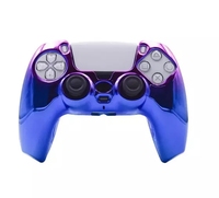 Coque en gel ABS KJH-PS5-002A pour PS5, coque de protection couleur électro-plaquée pour PS5, coque de protection avec grip adhésif