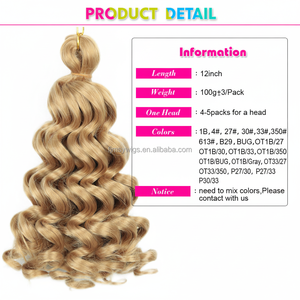 Extensions per capelli all'ingrosso in fibra a bassa temperatura con doppia trama morbida, stile onda oceanica, densità 180%-200% - Product Image 4