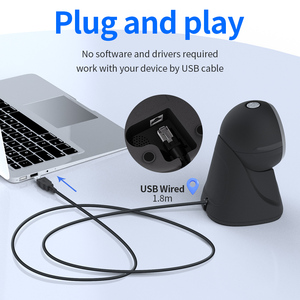 Xincode เครื่องสแกนบาร์โค้ดแบบมีสาย USB 2D 1D บาร์โค้ด QR โค้ดเดสก์ท็อปเซ็นเซอร์ CMOS สำหรับใช้ในคลังสินค้าซูเปอร์มาร์เก็ต - Product Image 3