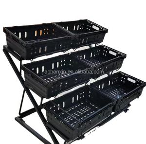 ชั้นวางของไม้และผักในซูเปอร์มาร์เก็ตชั้นวางโชว์ถังผลไม้การเก็บผักและผลไม้ดีไซน์ตามสั่งพร้อมระบบสเปรย์ - Product Image 1