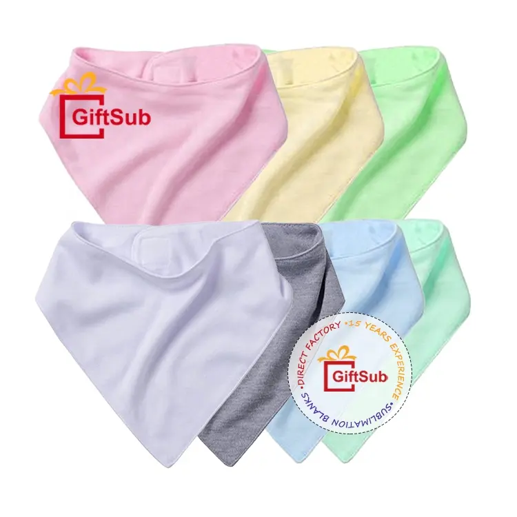 Custom Print Soft Infant Baby Bib Bandana Sublimation Blank Babe Burp Cloth Fancy Polyester Baby Bib Newborn Cute Baby Bibs