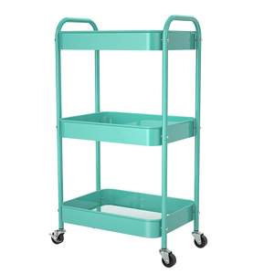 รถเข็นเก็บของแบบมีล้อ รุ่นแข็งแรงทนทาน รถเข็นอเนกประสงค์โลหะพร้อมล้อ - Product Image 1