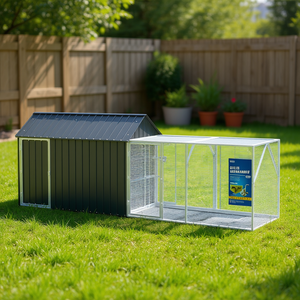 Jaula para Pájaros de Acero Galvanizado Antracita 416.5 X 103 X 142 Cm Jaula para Mascotas de Exterior Diseño Moderno y Duradero - Product Image 2