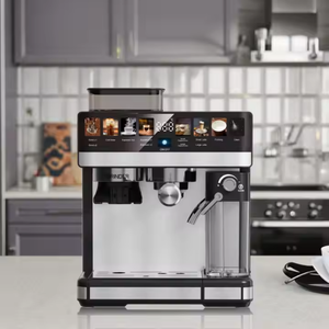 Cafetera Espresso Eléctrica Automática con Pantalla Táctil, Sistema de Preparación de Acero Inoxidable, 20 Bares de Presión, Francesa/Española - Product Image 1