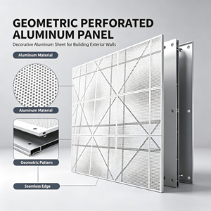 Panel de Fachada Perforado de Aluminio, Malla Metálica Expandida, Revestimiento Decorativo para Muros Cortina de Edificios Exteriores - Product Image 2