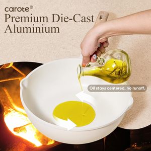 Juego de Utensilios de Cocina <span class=keywords><strong>CAROTE</strong></span> de 21 Piezas Antiadherentes para Inducción con <span class=keywords><strong>Sartenes</strong></span> y Ollas, Libres de PFOS/PFOA, Granito Blanco - Product Image 6