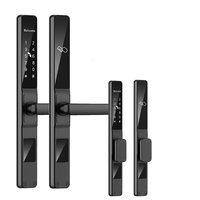 Cerradura Inteligente para Puerta Corredera de Aluminio para Exteriores, con Mirilla Impermeable IP66, Sin Llave, con Contraseña Digital, Tuya Wifi