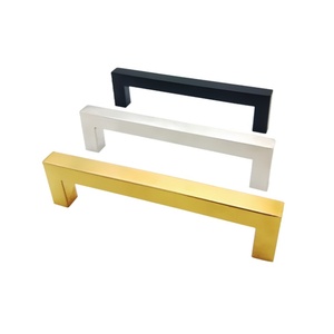 Moderner Schwarzer Edelstahl Langlebiger 85mm Quadratischer Schranktürgriff U-förmige Verlängerung für Küche Hotel Wohnzimmer - Product Image 3