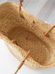 Bolso Tote de Verano de Lujo Ecológico Tejido a Mano para Mujer, Bolso de Hombro de Paja para Viaje con Cierre de Cordón y Letras de Moda - Product Image 6