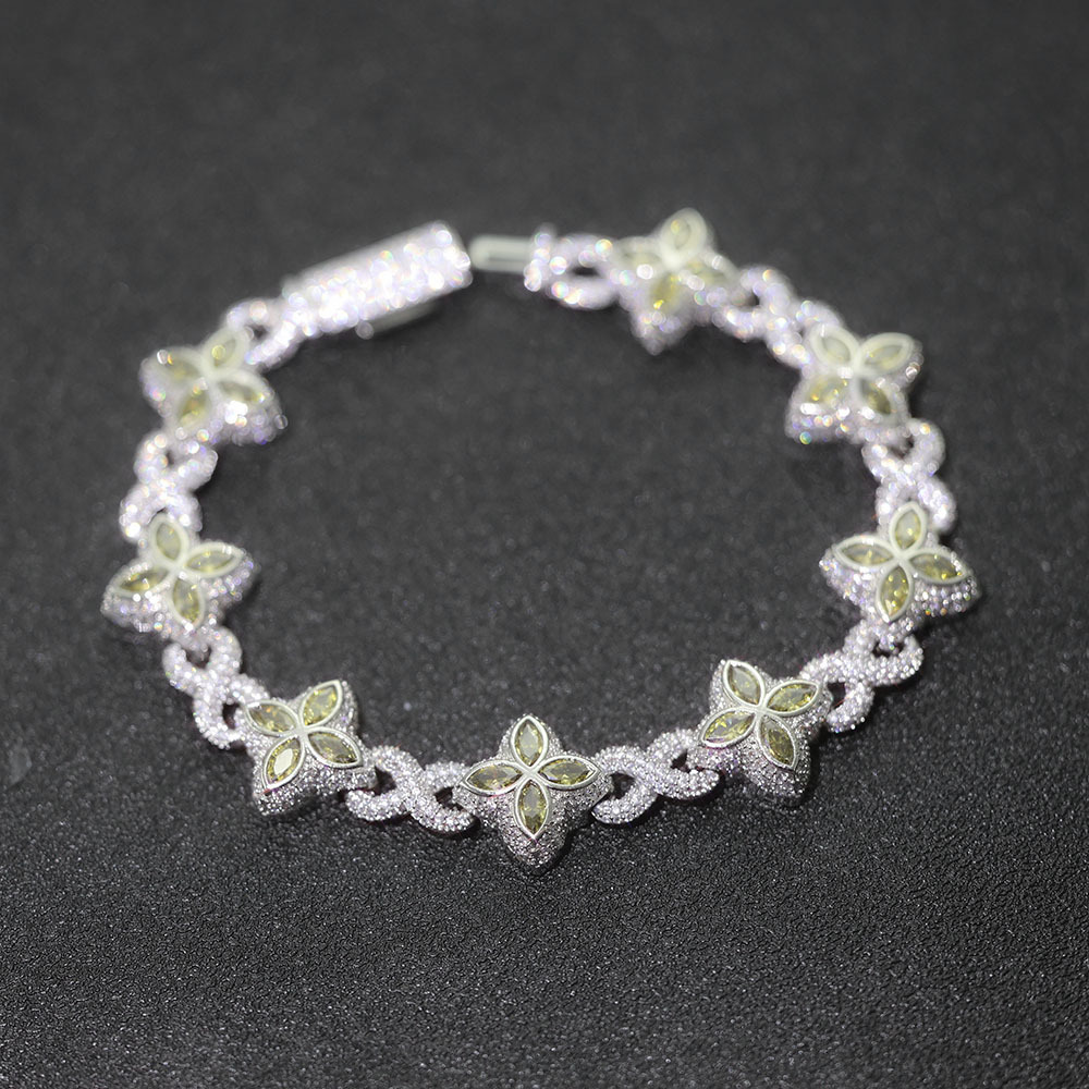 Diamante verde plateado