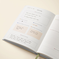 Journal de bien-être d'usine, planificateur quotidien de soins personnels, objectifs de santé personnels, suivi du sommeil et de l'alimentation, papier relié, taille personnalisable
