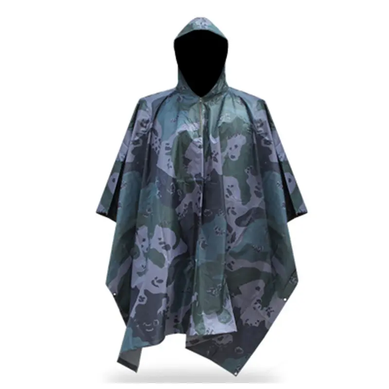 Grosir jas hujan ponco untuk berburu dewasa motif Camo mantel hujan taktis tahan air mantel hujan