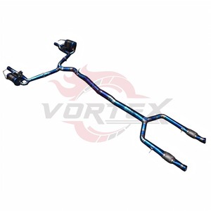 ท่อไอเสียแบบ Catback รุ่น Vortex Blue Burnt Titanium Valvetronic สำหรับรถยนต์ Mercedes AMG C43 W205 3.0T V6 ปี 2016-2023 ระบบ Pie-cut เพิ่มประสิทธิภาพ - Product Image 4