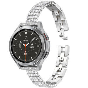 ShanHai 22mm 20mm 18mm Femmes Diamant Bracelet Bande pour <span class=keywords><strong>Samsung</strong></span> Galaxy Watch 7 6 5 4 3 Strap <span class=keywords><strong>Gear</strong></span> <span class=keywords><strong>S3</strong></span> Active 2 40 44 42 46 43 47mm - Product Image 6