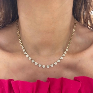 <span class=keywords><strong>Collana</strong></span> cuore girocollo 2025 <span class=keywords><strong>san</strong></span> <span class=keywords><strong>valentino</strong></span> gioielli regalo Multi pezzo Cz cuore Charm gioielli di moda - Product Image 3