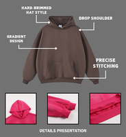 Hoodie Oversize Homme SEEK 520 GSM Marron Foncé Lourd Personnalisable Logo Streetwear Vente en Gros Petites Séries