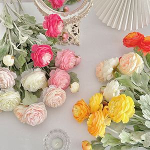 Flocked Dew Lotus <b>Artificial</b> <b>Flower</b> Single Branch Silk <b>Flower</b> Weather Resistant Home Wedding Decoration - Product Image 4