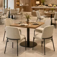 Chaise de salle à manger pivotante sans accoudoirs à coque incurvée en tissu texturé PU moderne pour la maison, le bureau et la salle de bain (DC-5009)