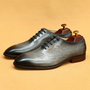 Zapatos de Vestir de Cuero de Grano Entero para Hombre, Zapatos Oxford de Estilo Británico Hechos a Mano con Piel de Vacuno Genuina - Product Image 3