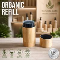 Envase Ecológico de Bambú para Desodorante en Barra, Recargable, de 15g, 30g, 50g y 75g, Envase de Madera Natural para Productos de Cuidado de la Piel, Venta al Por Mayor
