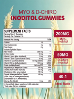 Gummies de Myo-Inositol et D-Chiro-Inositol (60 pièces) à Marque Blanche – Rapport 40:1 – Soutien à l'Équilibre Hormonal Féminin et à la Régularité du Cycle – Fournisseur OEM