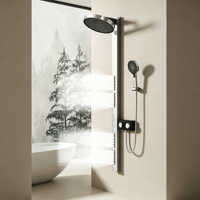 Panneau de douche cascade de luxe à effet pluie, installation murale, étanche, pour hôtel, salle de bain, panneau de massage