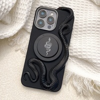Tendance serpent Collection étui de téléphone portable pour iPhone 17 16 15 14 13 12 Pro Max Cool 3D Design couverture arrière accessoires en gros