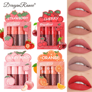 Trái cây làm sáng giá rẻ Lip Tint Lipgloss Set bán buôn rồng Ranee thiết kế mới đáng yêu Lip dầu dưỡng ẩm Lady Hộp quà tặng - Product Image 4