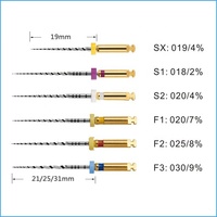 Lime dentaire rotative SX-F3 à cône multiple en alliage Nickel-Titane (NiTi) à activation thermique pour endodontie, pour machine