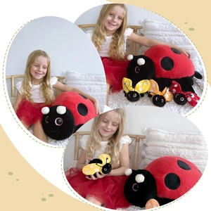 Coussin et sac de couchage géants personnalisés en peluche Coccinelle pour enfants, en <span class=keywords><strong>coton</strong></span>/nylon ultra doux, anti-stress, vente en <span class=keywords><strong>gros</strong></span> - Product Image 3