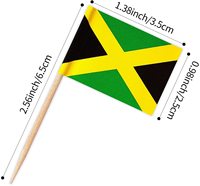 Vente en gros de nouveaux pics à dents personnalisés avec drapeau de la Jamaïque et mini-pics décoratifs pour cupcakes de différents pays